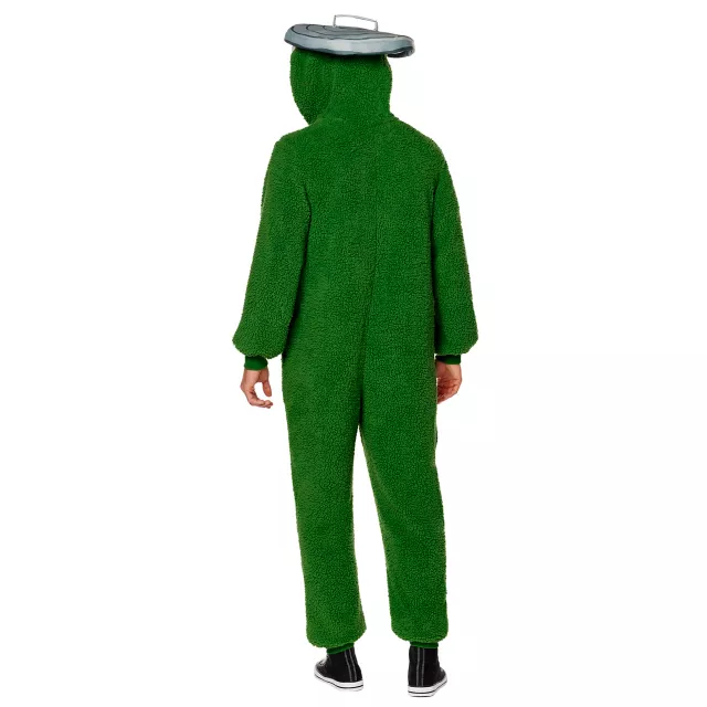 Adult Oscar the Grouch Jumpsuit Costume - Sesame Street