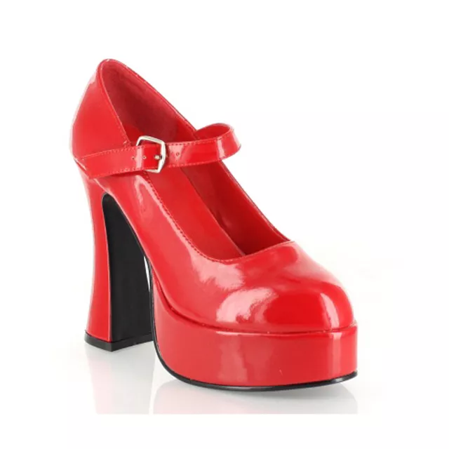 Red Mary Jane Platform Shoes
