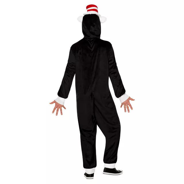 Adult The Cat in the Hat Jumpsuit Costume