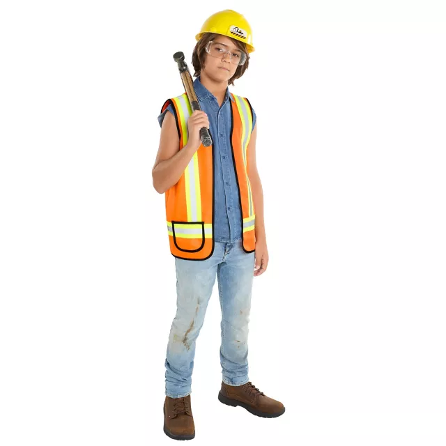 Kids Construction Worker Costume Kit