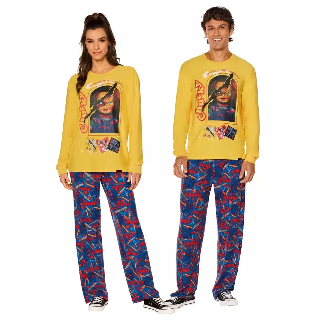 Adult Chucky Slashed Pajama Set