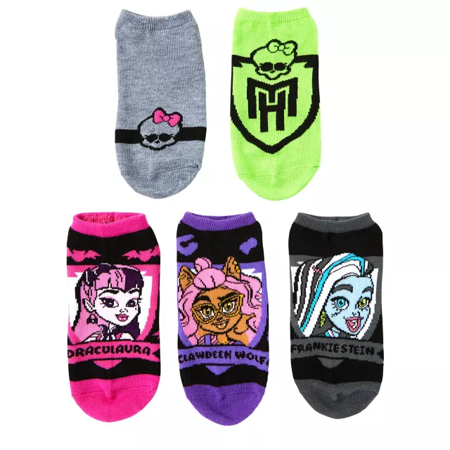 Monster High Ankle Socks - 5 Pairs