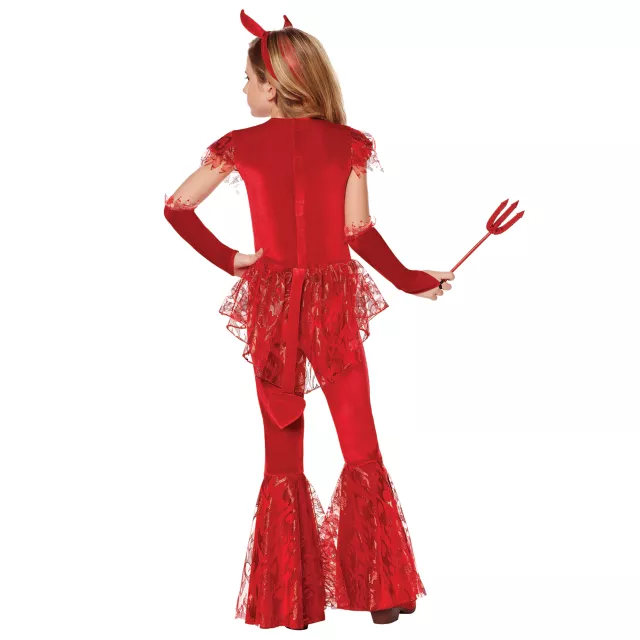 Kids Devil Jumpsuit Costume