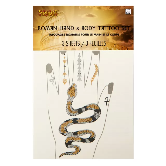 Roman Hand and Body Tattoos