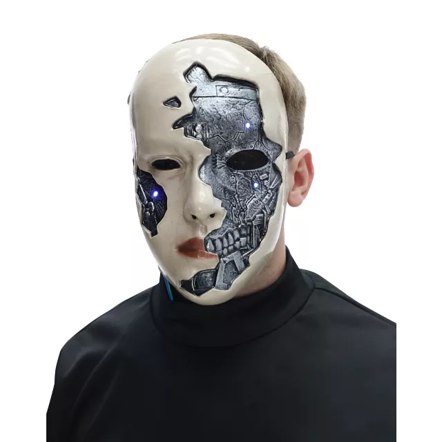 Light-Up Bot Half Mask