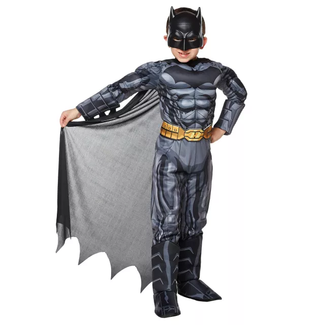 Kids Grey and Black 3D Batman Costume - DC Comics