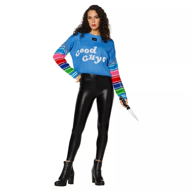 Chucky Cropped Crewneck Sweater