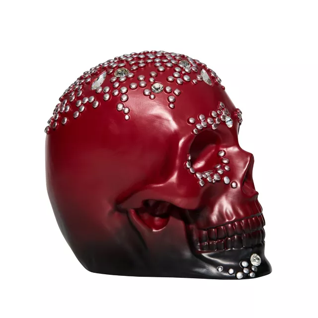 Red Ombre Bedazzled Skull