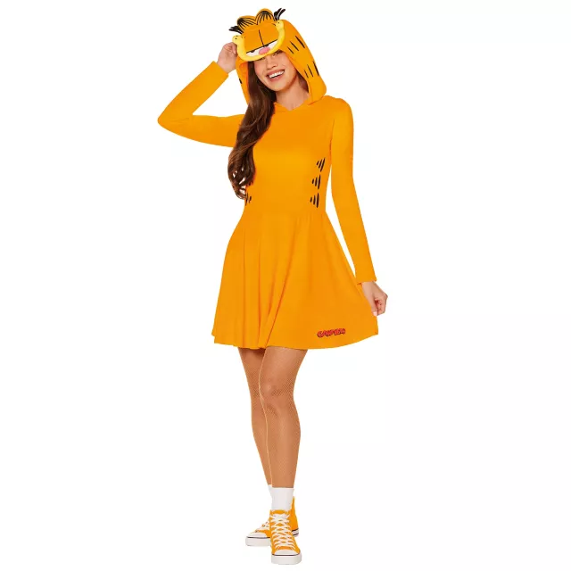 Adult Garfield Hooded Dress Costume