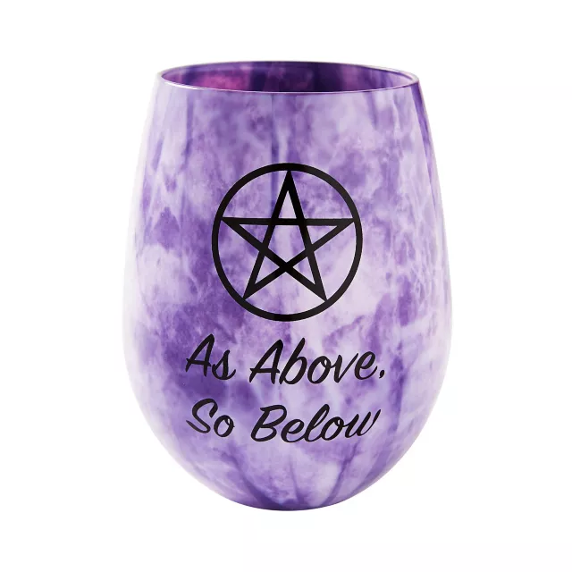 Pentagram Stemless Wine Glass - 22 oz.