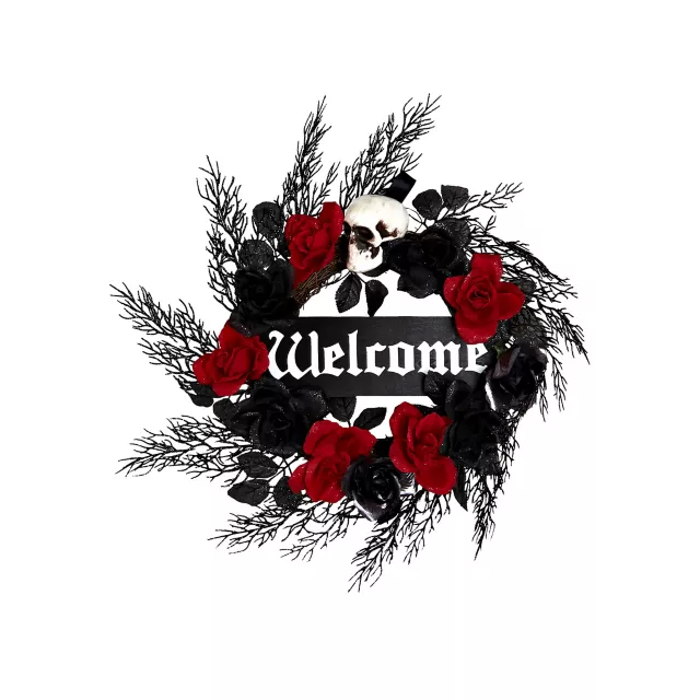 Gothic Romance Skull Wreath
