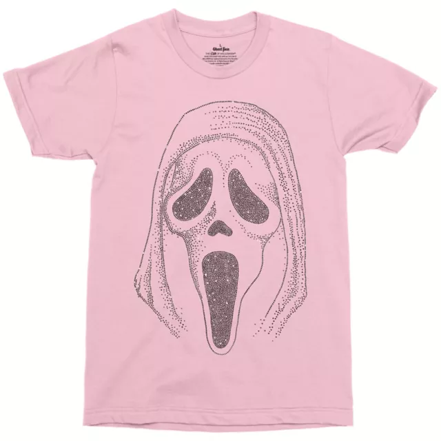 Ghost Face Pink Rhinestone T Shirt
