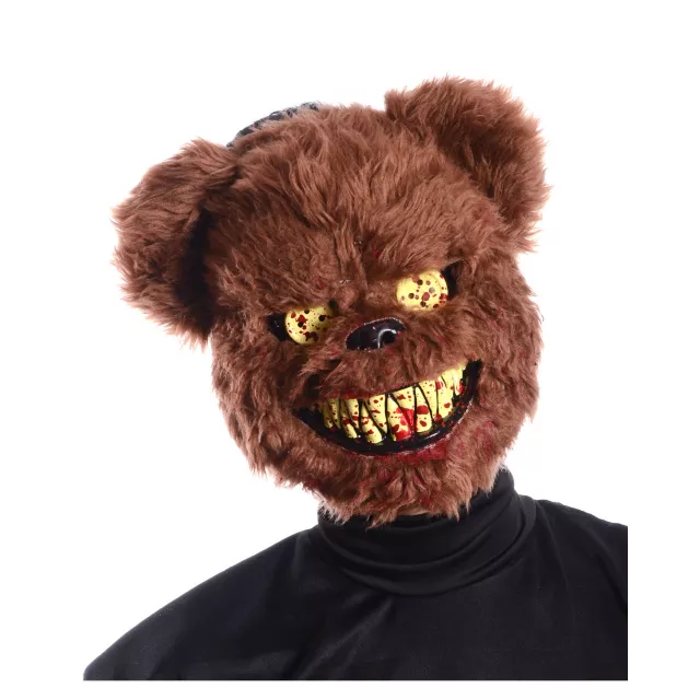 Brown Scary Teddy Bear Half Mask