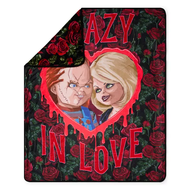 Chucky and Tiffany Crazy in Love Fleece Blanket
