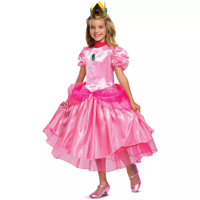 Kids Deluxe Princess Peach Costume - Mario Bros.