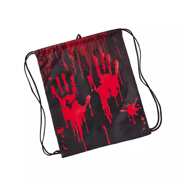 Black Blood Drip Cinch Bag