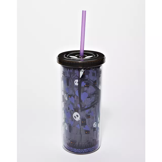 Jack Skellington Skull and Heart Cup with Straw 20 oz. - The Nightmare Before Christmas