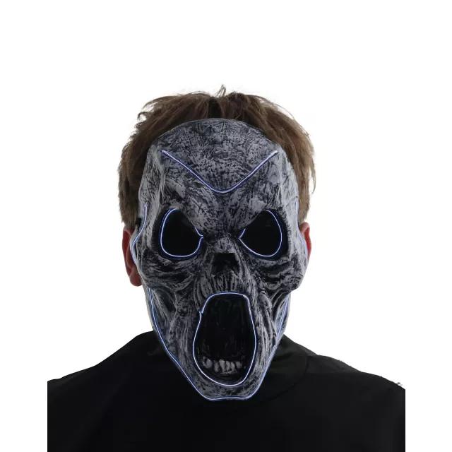 Light-Up EL Wire Wailing Spirit Half Mask