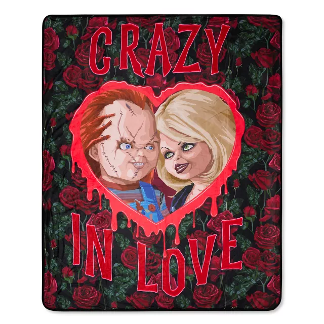 Chucky and Tiffany Crazy in Love Fleece Blanket