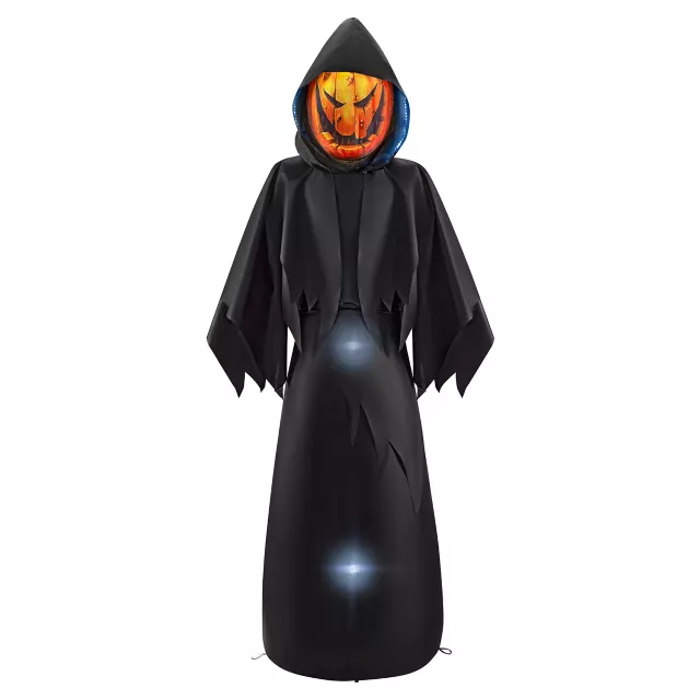 6 Ft. Masked Hooded Figure Light-Up Inflatable Decoration