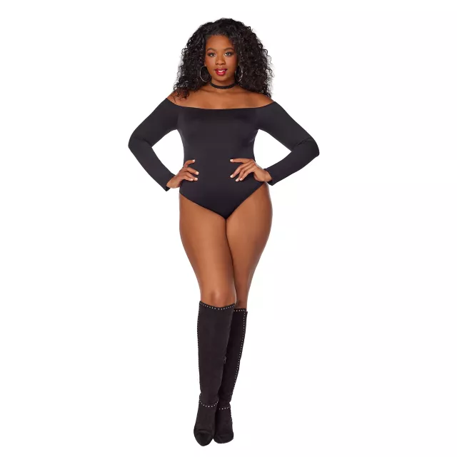Off the Shoulder Plus Size Bodysuit
