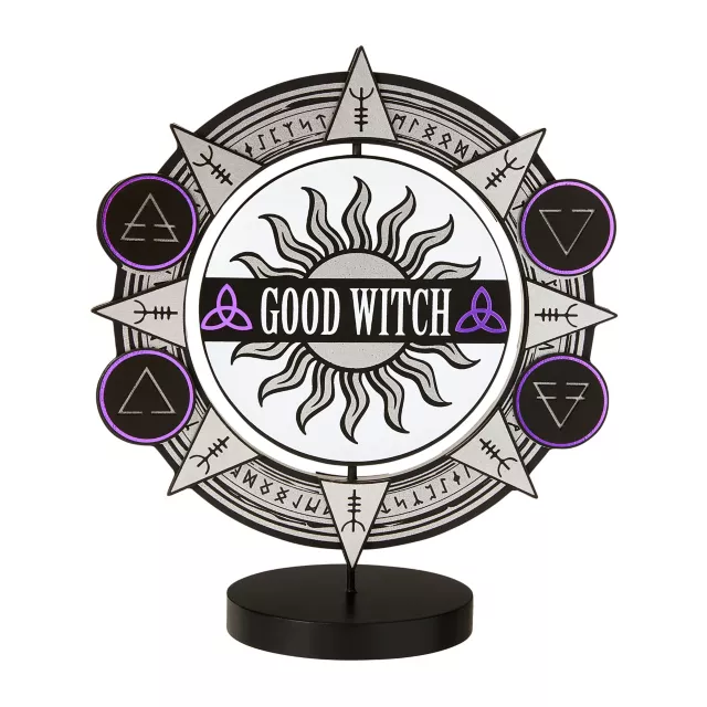 Spinning Bad Witch Good Witch Tabletop Sign