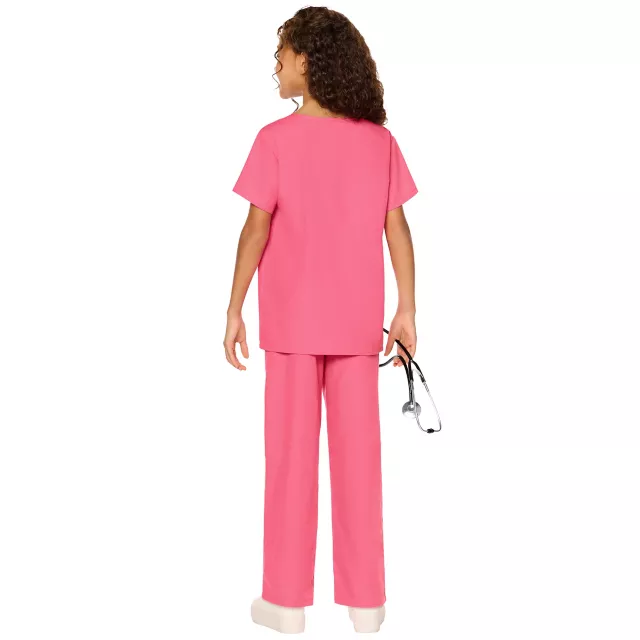 Kids Pink Medical Scrubs Costume