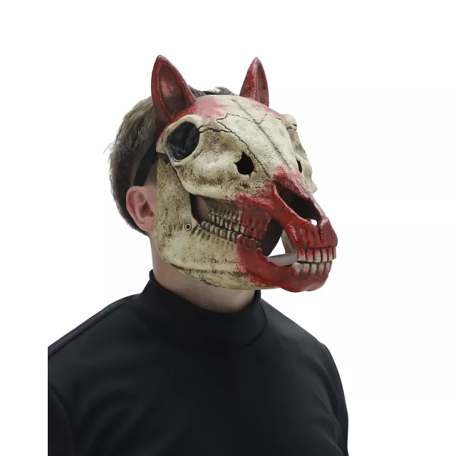 Bloody Skeletal Horse Half Mask
