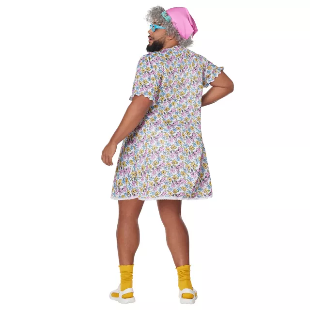 Adult Grandma Flower Dress Costume