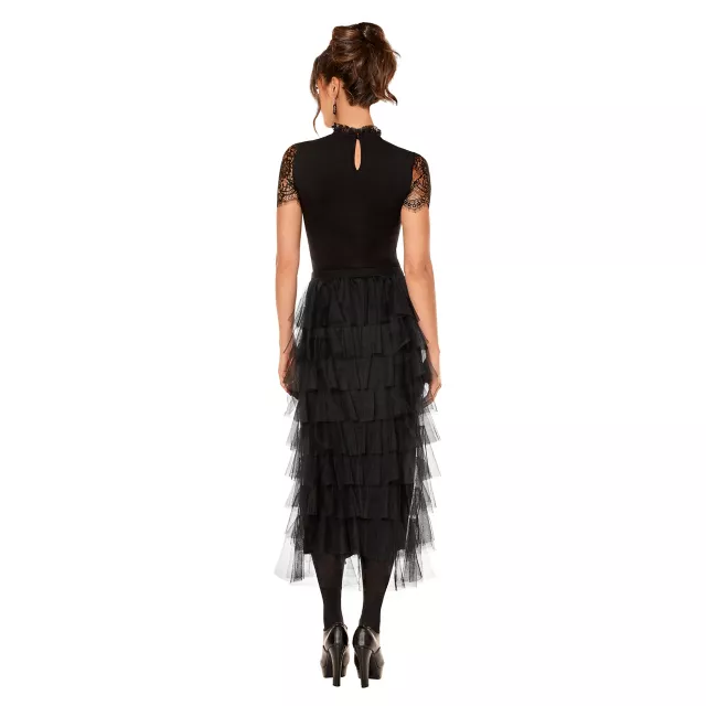 Black Layered Tulle Skirt