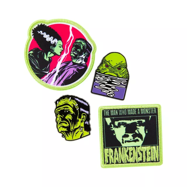 Frankenstein Patch and Pin Set - Universal Classic Monsters