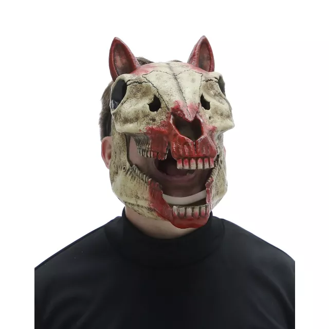 Bloody Skeletal Horse Half Mask