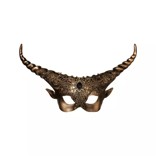 Gold Horned Masquerade Eye Mask
