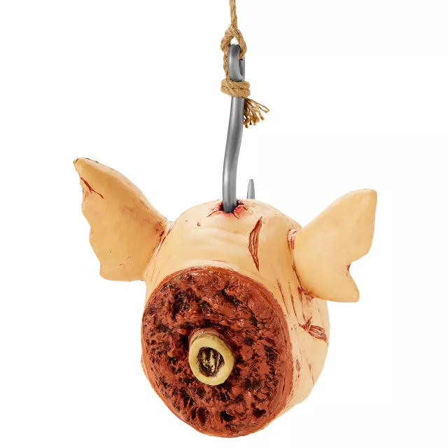 Hanging Severed Pig Head