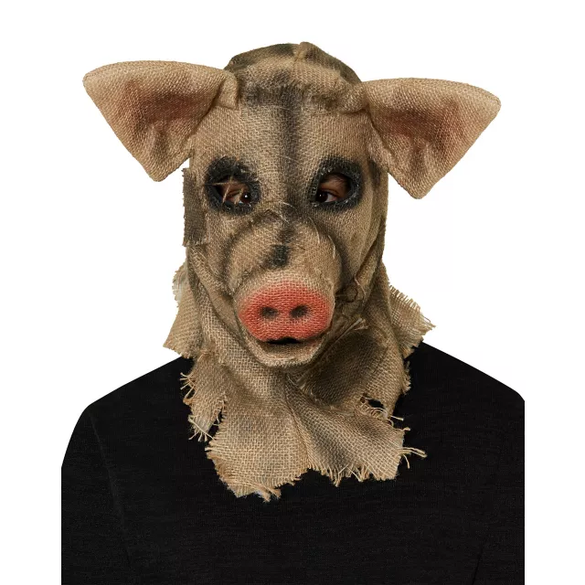 Moving Mouth Pig Scarecrow Full Mask
