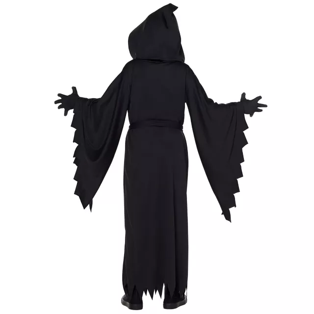 Kids Hooded Black Robe Costume