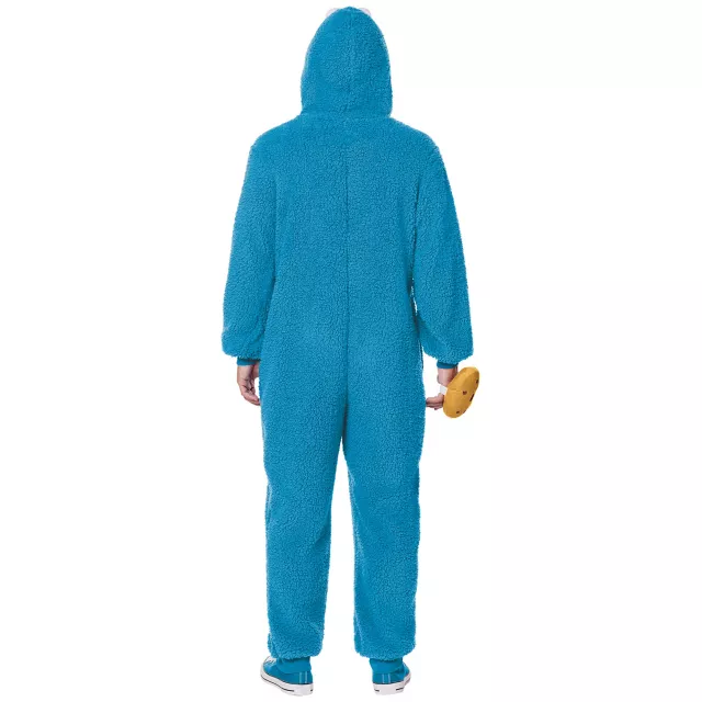Adult Cookie Monster Jumpsuit Costume - Sesame Street