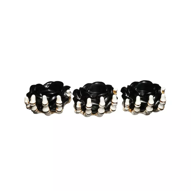 Multi-Pack Skeleton Hands Rose Candle Holder Set - 3 Pack