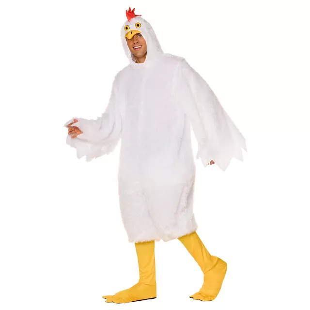 Adult Chicken Jumpsuit Costume