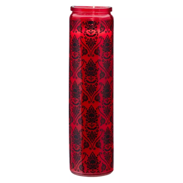 Damask Gothic Noir Pillar Candle