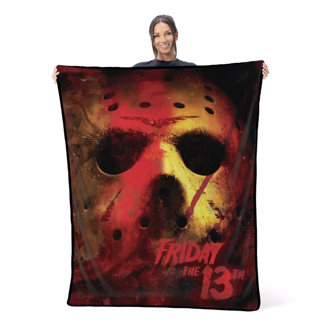Red Jason Voorhees Fleece Blanket - Friday the 13th