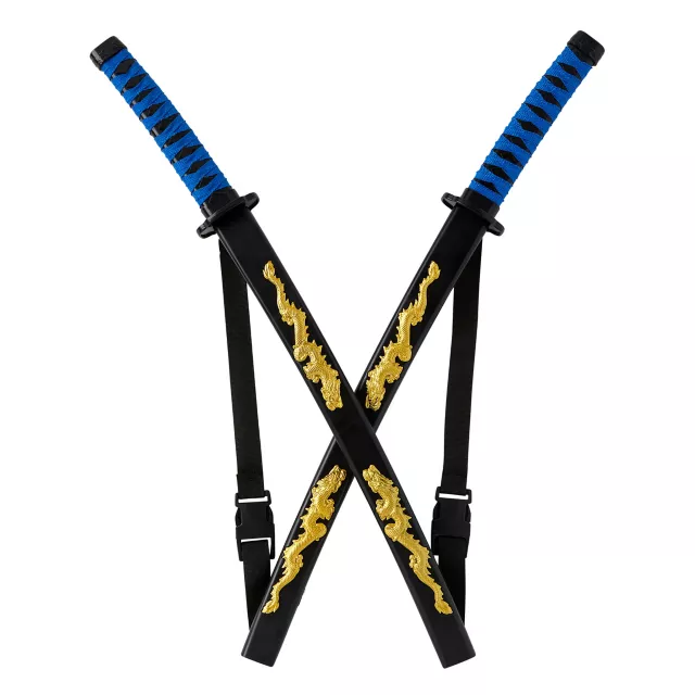 Kids Blue Ninja Swords with Harness