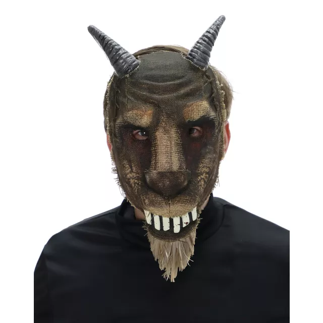 Bloody Burlap Goat Half Mask