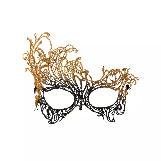 Lace Black and Gold Ombre Eye Mask