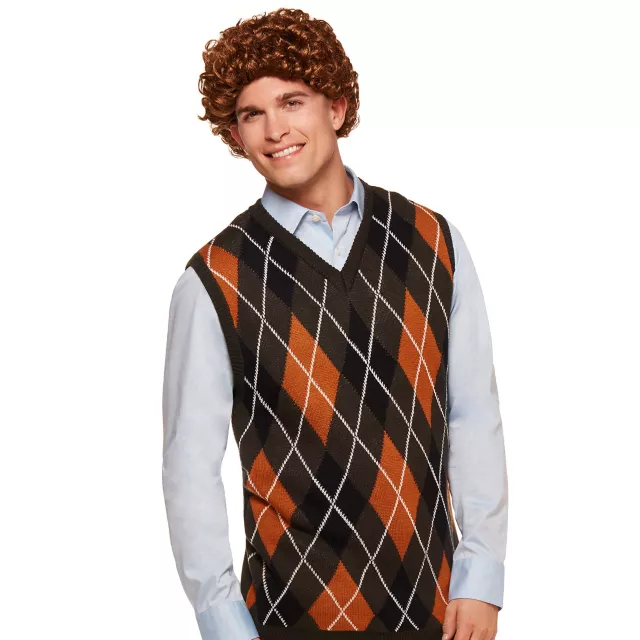 Brennan Sweater Vest and Wig - Step Brothers