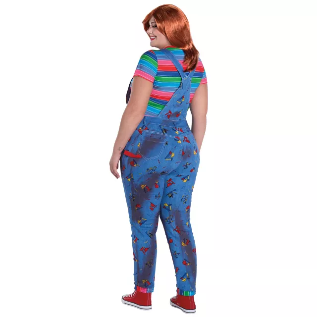 Adult Plus Size Chucky Overalls Costume