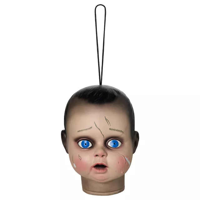 Hanging Baby Doll Head Static Prop