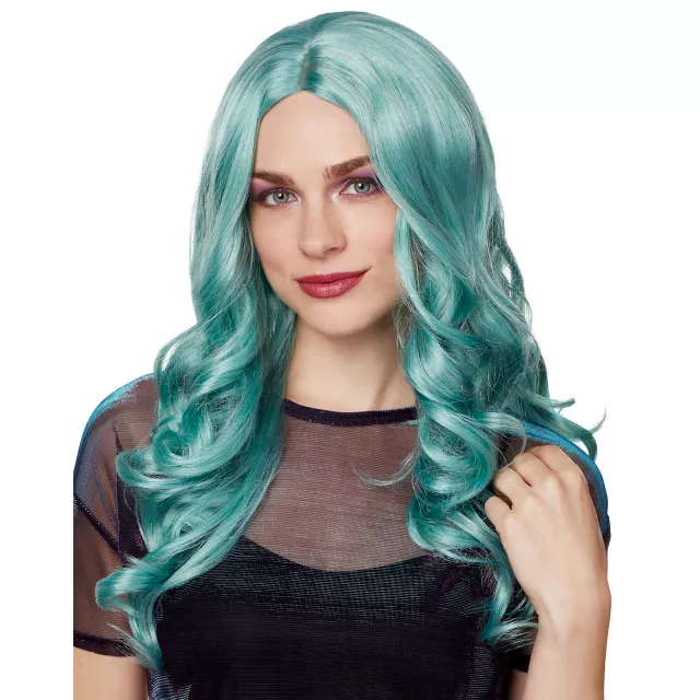 Pastel Blue Curly Wig