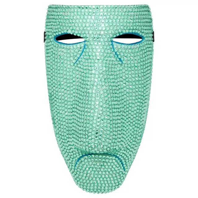 Bling Shock Green Rhinestone Half Mask - The Nightmare Before Christmas