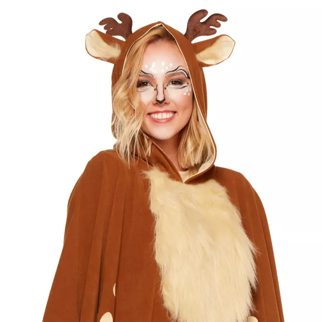 Adult Faux Fur Deer Poncho